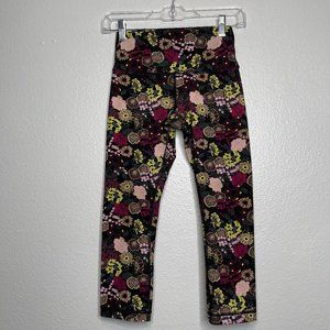 lululemon floral crop leggings 21" 4